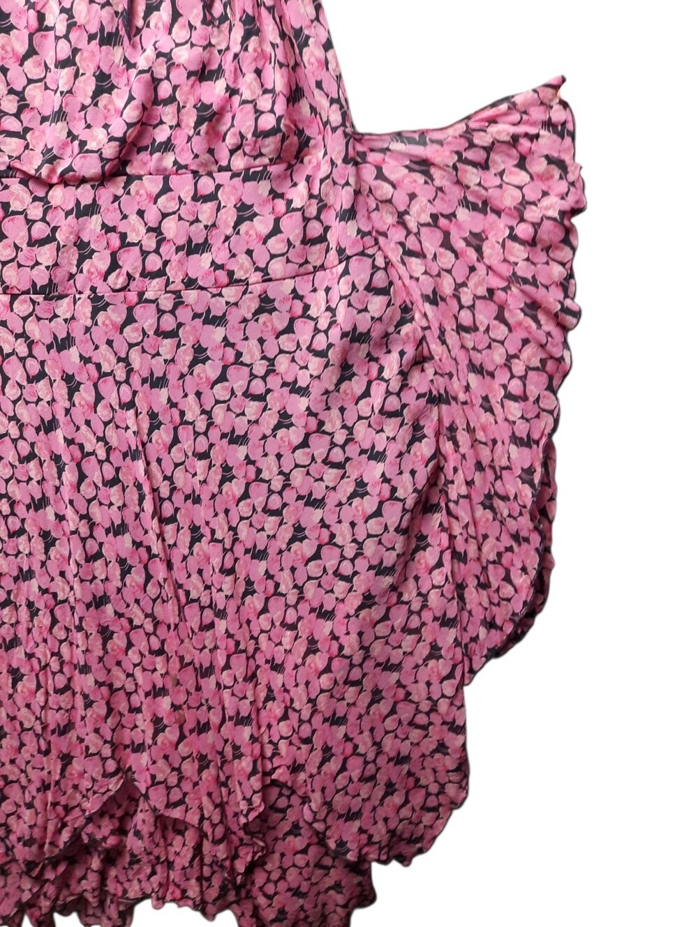 Sangria Pink Petals Silk Gatsby Flapper Dress SZ 12 - Picture 4 of 12